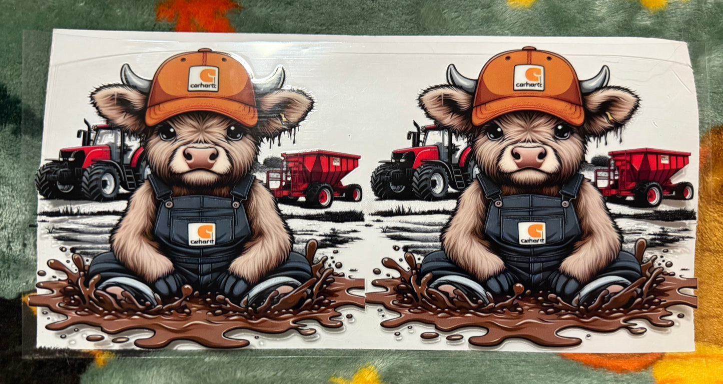 Tractor/Mud Highland Cow